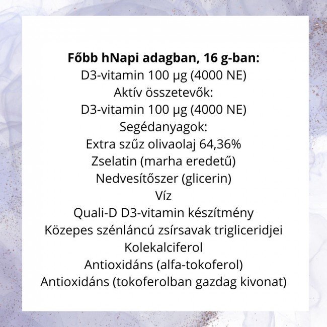 Jutavit d3-vitamin 4000 ne olíva kapszula 100db