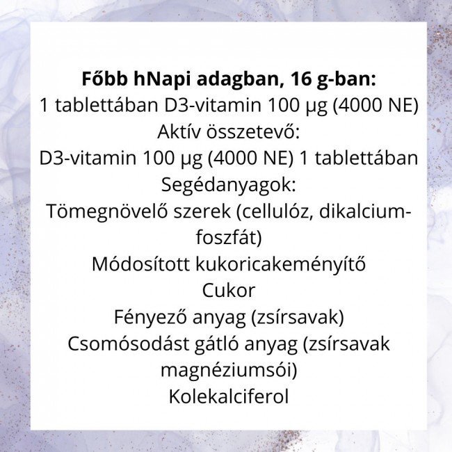 Jutavit d3-vitamin forte 4000 ne tabletta 100db Jutavit d3-vitamin forte 4000 ne tabletta 100db