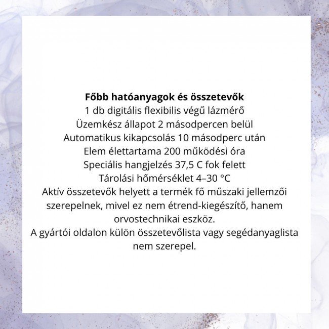 Jutavit digitális lázmérő flexibilis 1db Jutavit digitális lázmérő flexibilis 1db