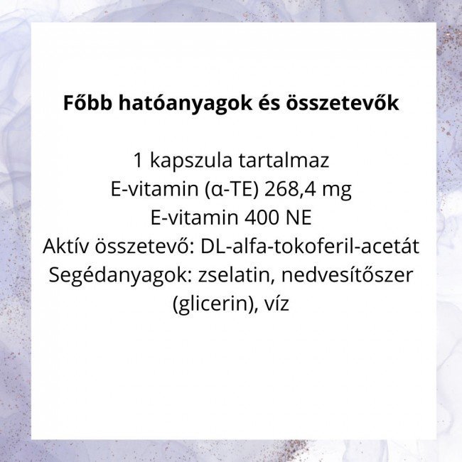 Jutavit e-vitamin 400 kapszula 100db Jutavit e-vitamin 400 kapszula 100db