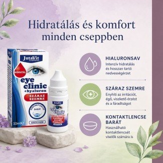 Jutavit eyeclinic szemcsepp száraz szem 10ml