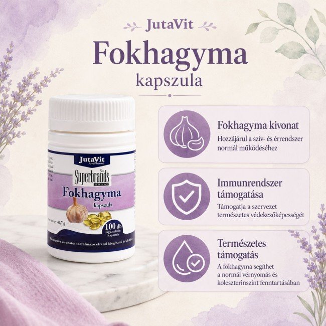 Jutavit fokhagyma kapszula 100db Jutavit fokhagyma kapszula 100db
