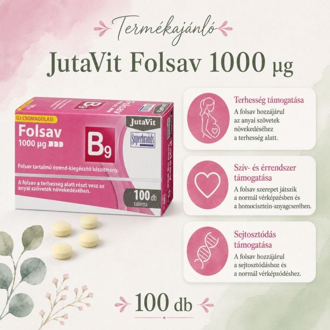 Jutavit folsav tabletta 100db Jutavit folsav tabletta 100db