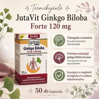 Jutavit ginkgo biloba 120mg + magnézium 150mg 50db