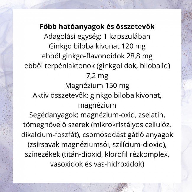 Jutavit ginkgo biloba 120mg + magnézium 150mg 50db