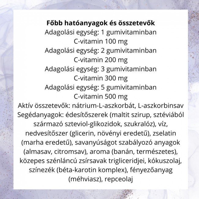 Jutavit gumivitamin c-vitamin 60db Jutavit gumivitamin c-vitamin 60db