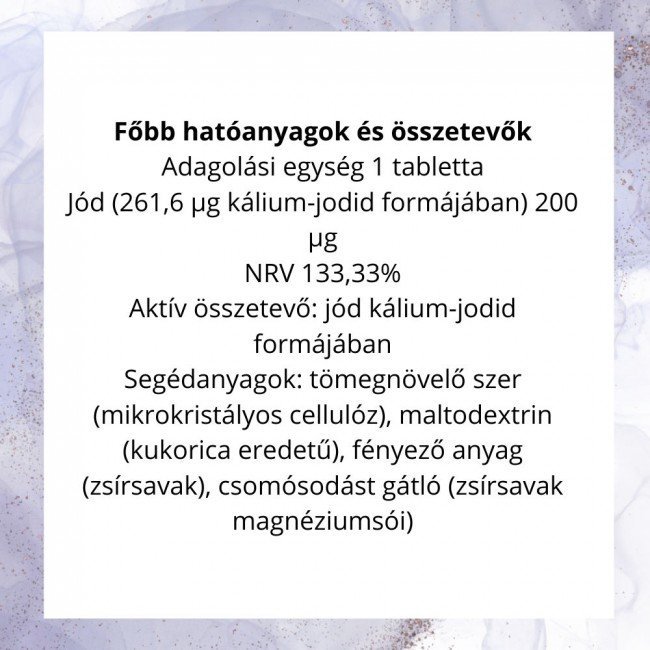 Jutavit jód tabletta 200µg 100db