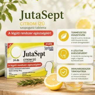 Jutavit Jutasept Szopogató Tabletta Citrom 24 db