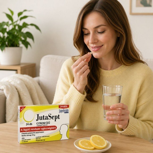 Jutavit Jutasept Szopogató Tabletta Citrom 24 db Jutavit Jutasept Szopogató Tabletta Citrom 24 db