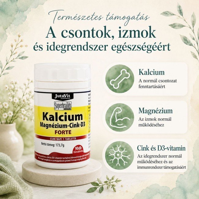 Jutavit kalcium-Magnézium-Cink tabletta 90db Jutavit kalcium-Magnézium-Cink tabletta 90db
