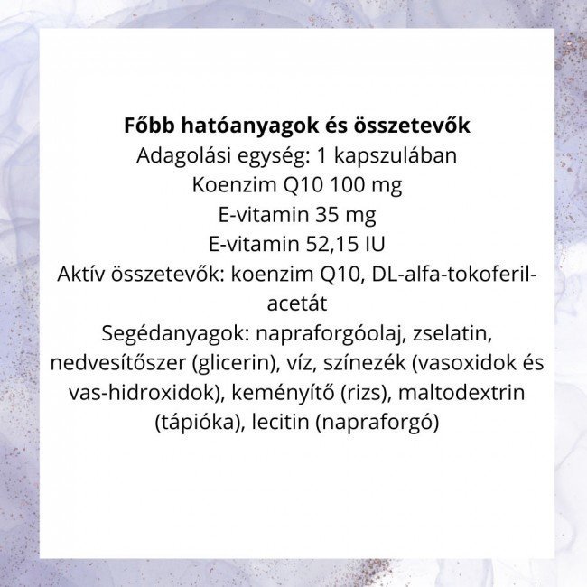 Jutavit koenzim q10 kapszula 100 mg 40db Jutavit koenzim q10 kapszula 100 mg 40db