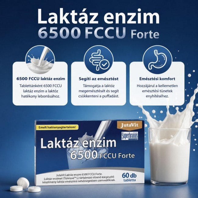 Jutavit laktáz enzim 6500 fccu forte tabletta 60db