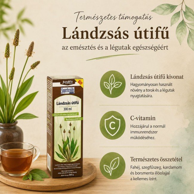 Jutavit lándzsás útifű szirup 300ml Jutavit lándzsás útifű szirup 300ml
