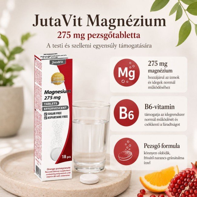 Jutavit Magnézium Pezsgőtabletta 18db Jutavit Magnézium Pezsgőtabletta 18db