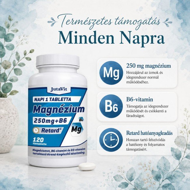 Jutavit magnézium retard+b6+d3 tabletta 120db