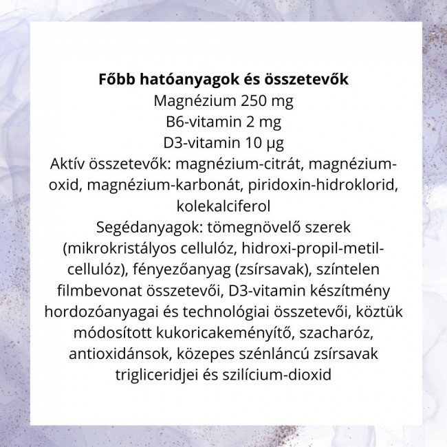 Jutavit magnézium retard+b6+d3 tabletta 120db
