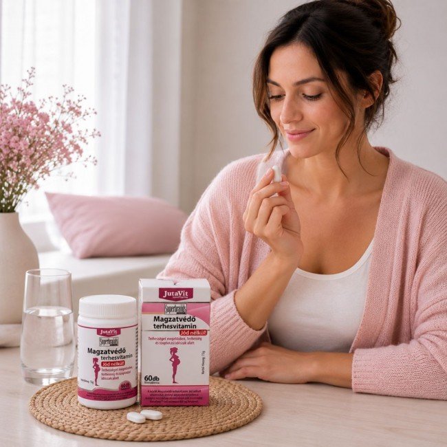 Jutavit magzatvédő terhesvitamin jód nélkül 60db Jutavit magzatvédő terhesvitamin jód nélkül 60db