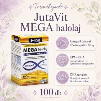 Jutavit mega halolaj omega-3 lágykapszula 100db