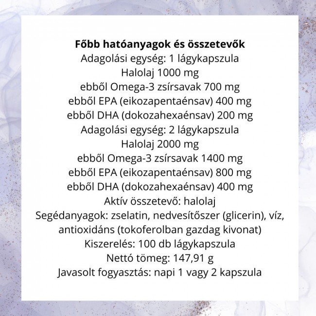 Jutavit mega halolaj omega-3 lágykapszula 100db Jutavit mega halolaj omega-3 lágykapszula 100db