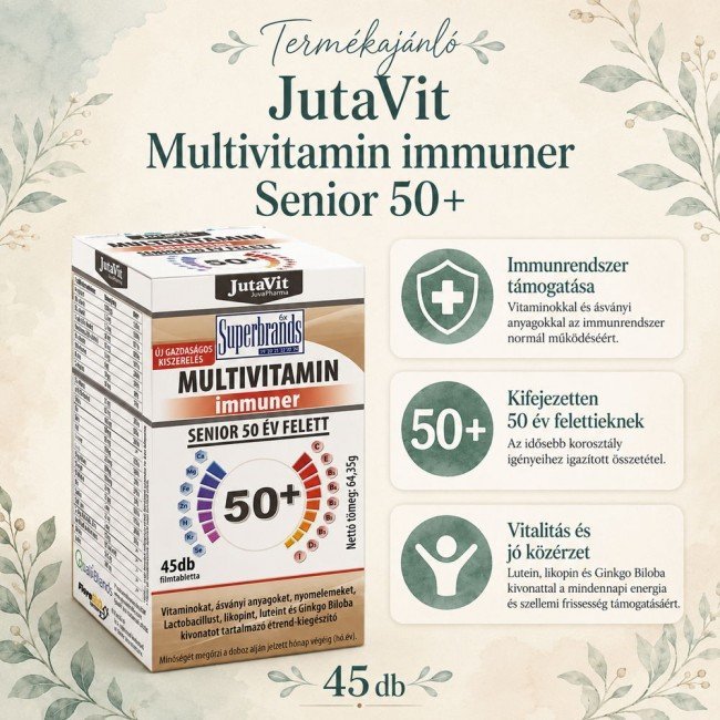 Jutavit multivitamin senior 50+ tabletta 45db Jutavit multivitamin senior 50+ tabletta 45db