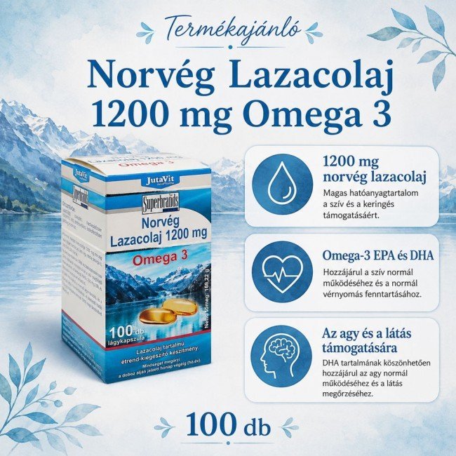 Jutavit norvég lazacolaj kapszula 100db