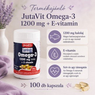 Jutavit omega-3+e vitamin kapszula 40db