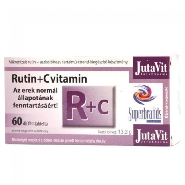 Jutavit rutin+C-Vitamin tabletta 60db Jutavit rutin+C-Vitamin tabletta 60db