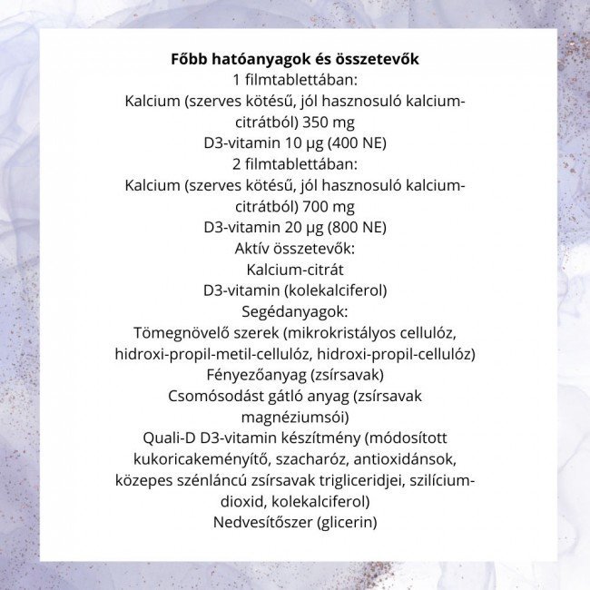 Jutavit szerves kalcium 350mg+d3 vitamin tabletta 100db Jutavit szerves kalcium 350mg+d3 vitamin tabletta 100db