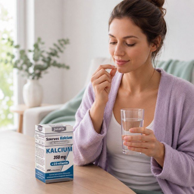 Jutavit szerves kalcium 350mg+d3 vitamin tabletta 100db Jutavit szerves kalcium 350mg+d3 vitamin tabletta 100db