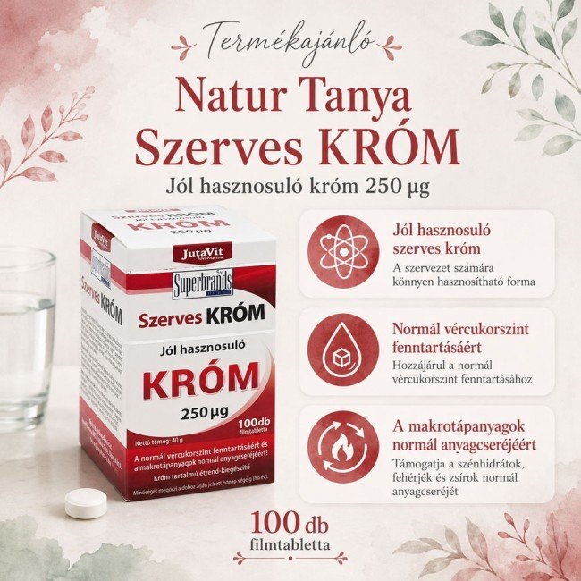 Jutavit szerves króm tabletta 100db Jutavit szerves króm tabletta 100db
