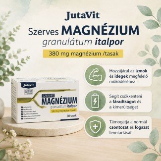 Jutavit szerves magnézium granulátum italpor 380mg/tasak 30db Jutavit szerves magnézium granulátum italpor 380mg/tasak 30db