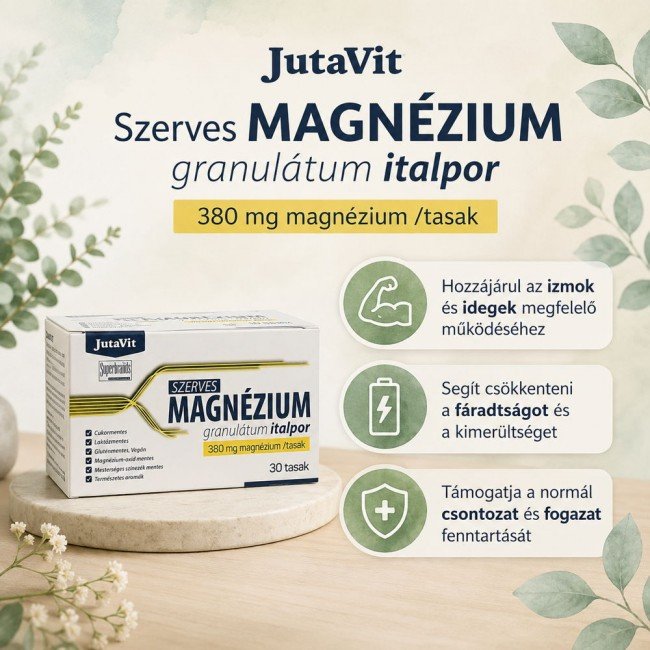 Jutavit szerves magnézium granulátum italpor 380mg/tasak 30db