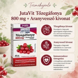 Jutavit tőzegáfonya+aranyvessző kivonat tabletta 60db