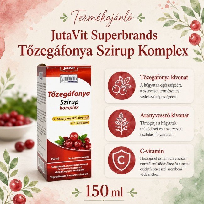 JutaVit Tőzegáfonya Szirup komplex 150ml