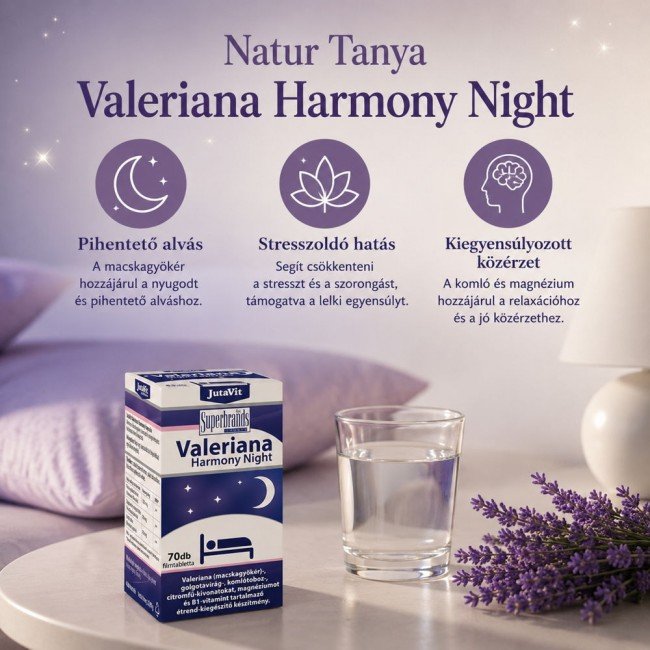 Jutavit valeriana harmony night tabletta 70db