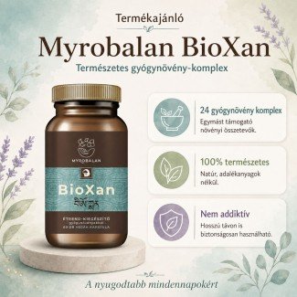 Myrobalan bioxan természetes nyugtató gyógynövény-komplex vegán kapszula 60db