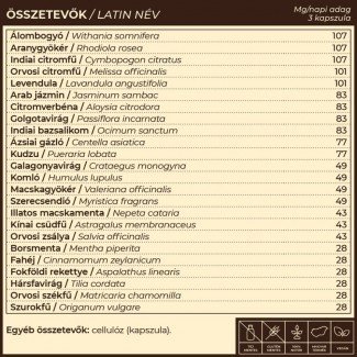 Myrobalan bioxan természetes nyugtató gyógynövény-komplex vegán kapszula 60db
