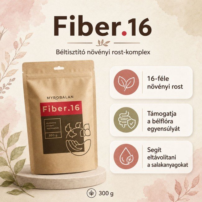 Myrobalan fiber16 prebiotikus béltisztító növényi rost-komplex 300g