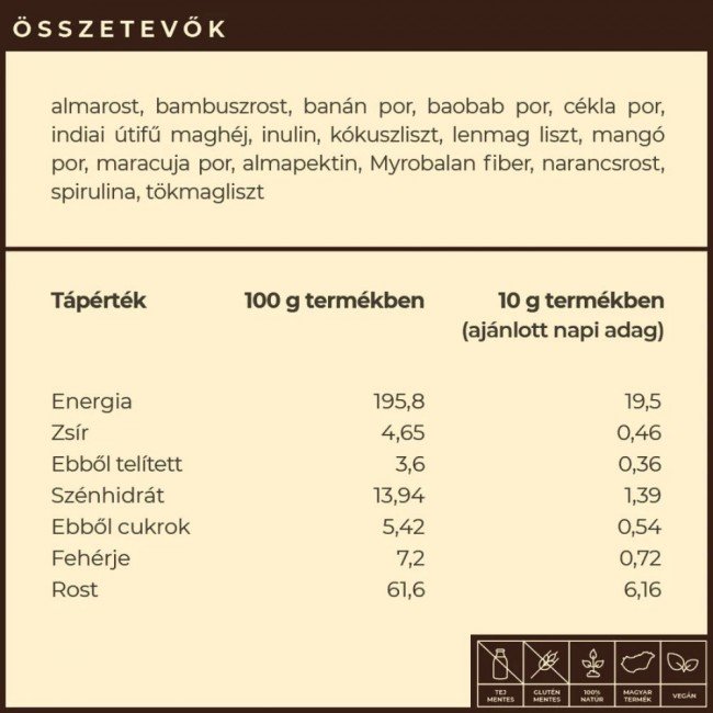 Myrobalan fiber16 prebiotikus béltisztító növényi rost-komplex 300g
