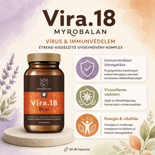 Myrobalan Vira.18 vírus & immunvédelem gyógynövény-komplex vegán kapszula 60db