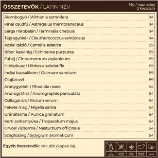 Myrobalan Vira.18 vírus & immunvédelem gyógynövény-komplex vegán kapszula 60db