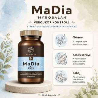 Myrobalan madia vércukor kontroll gyógynövény-komplex vegán kapszula 60db