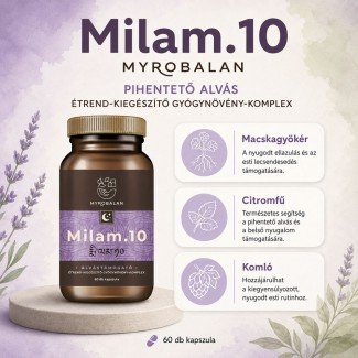 Myrobalan milam.10 pihentető alvás gyógynövény-komplex vegán kapszula 60db