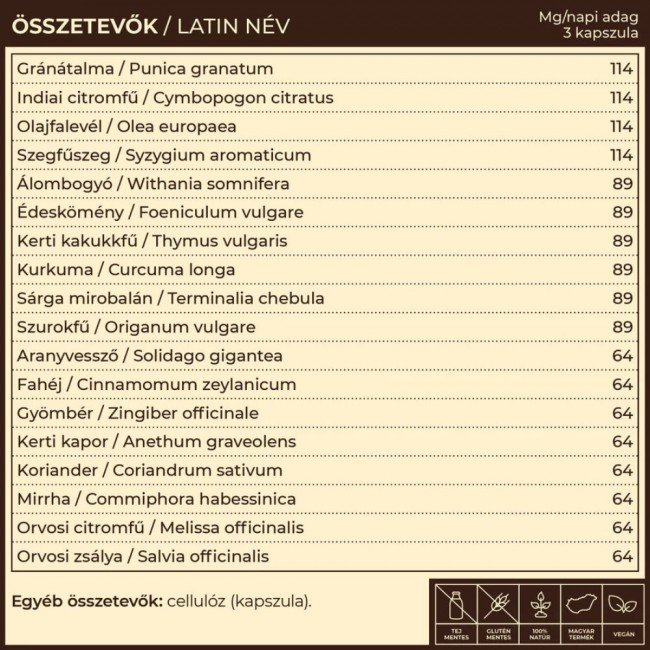 Myrobalan nodida gyógynövény-komplex vegán kapszula 60db