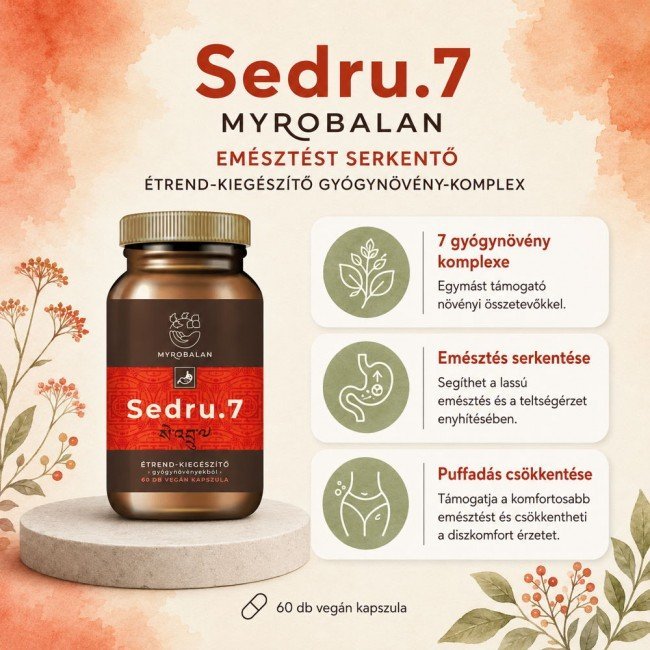 Myrobalan sedru.7 emésztést serkentő gyógynövény-komplex vegán kapszula 60db
