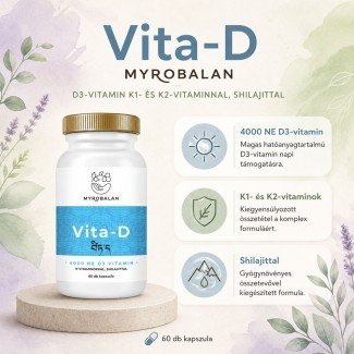 Myrobalan Vita-D D3 vitamin+K1+K2+Shilajit 60 db