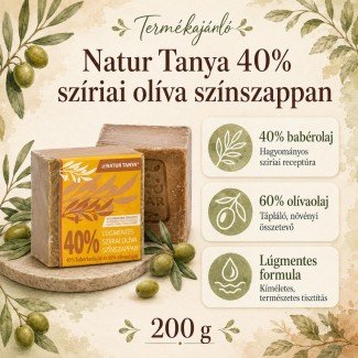 Natur Tanya Najel 40%-os bio babérfaolaj tartalmú, szíriai színszappan 185g