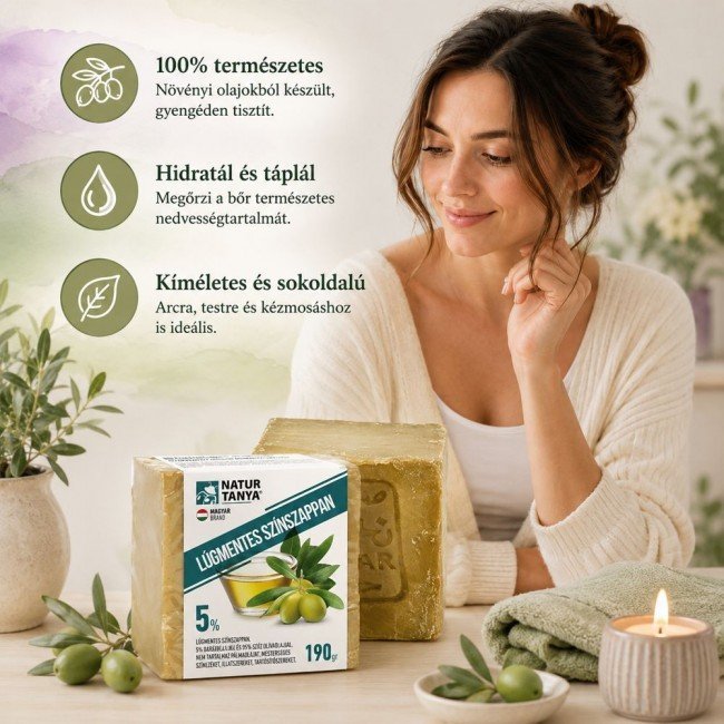 Najel lúgmentes színszappan 5% babérfaolajjal 200g