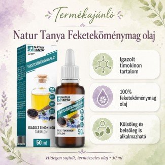 Natur Tanya 100% feketeköménymag olaj hidegsajtolással külsőleg, belsőleg 50ml