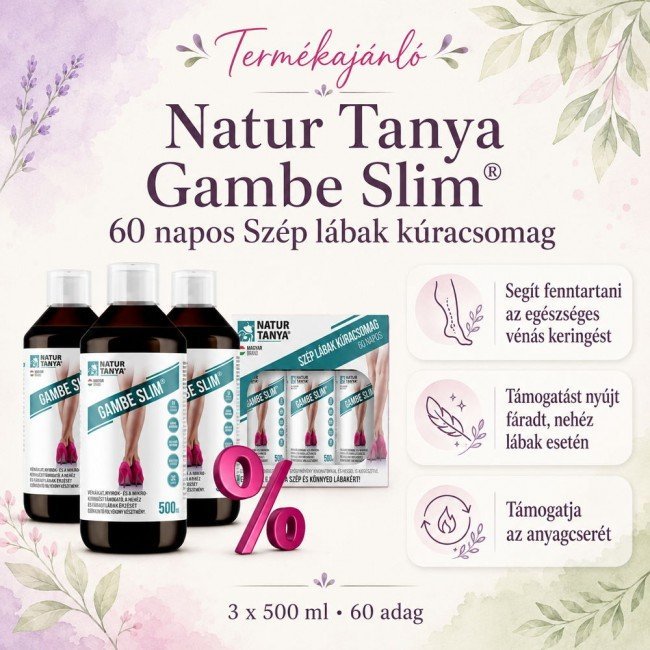 Natur Tanya 60 napos Gambe Slim Szép lábak kúracsomag 3x500ml